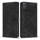 Custodia per telefono in pelle smerigliata retrò con motivo mandala in rilievo p