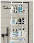 Over The Door Shower Caddy - 4 Tier Adjustable Hanging Shower Organizer Shelf