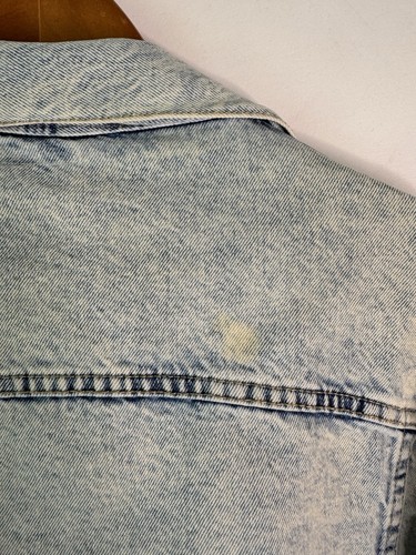 Cotton On Womens Light Blue Distressed Trucker Style Cotton Sz 14 With Defect - Picture 12 of 17