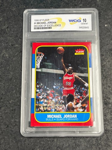 Michael Jordan 1996-97 Fleer Decades Of Excellence WCG Graded 10