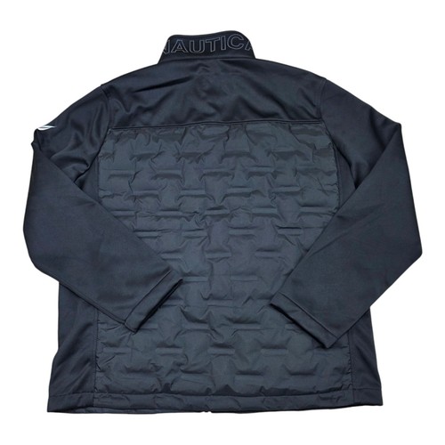 Nautica Men's Large Black Mixed Media Water Resistant Jacket Size L NWT - Picture 4 of 8