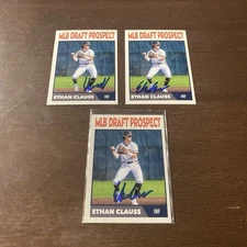 Ethan Clauss  Autographed Novelty Baseball Card! 2025 MLB Draft Prospect