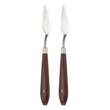 2pcs Painting Palette Knife 2.09 x 0.71 Inch Stainless Steel with Plastic Handle