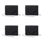  Set of 4 Clutch Tasche Abendhandtasche Damen Abendtasche Partytasche