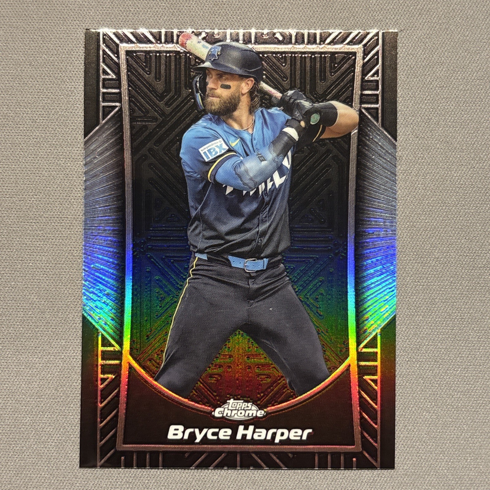 2025 Topps Chrome Bryce Harper Shadow Etch Case Hit SSP SE-4 Phillies