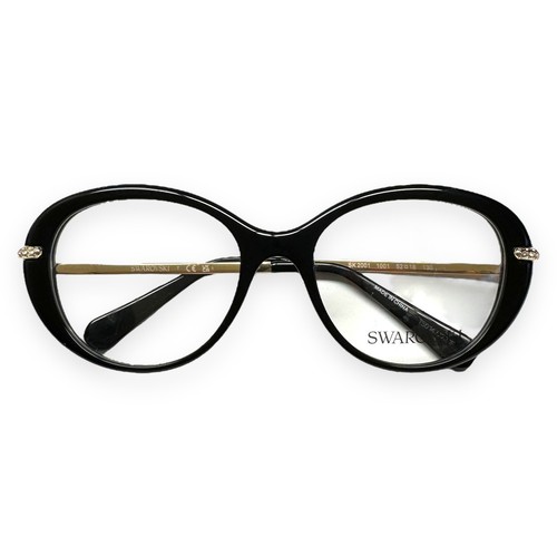 Swarovski Brille Glasses SK2001 Poliert Schwarz Gold Klare Kristalle 52-18-130 - Bild 4 von 8