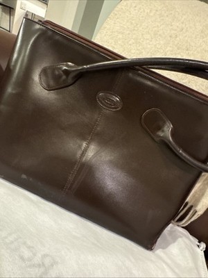 TODS Women s Leather Handbag, Brown Some Scrapes On The Bottom
