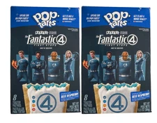 🔵 New Limited Pop Tarts Marvel FANTASTIC 4 FROSTED BLUE RASPBERRY & STRAWBERRY