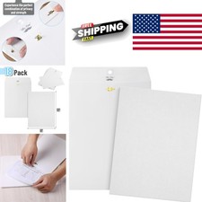 18 Pack Clasp Envelopes 9 x 12 Inches White Durable Paper for Everyday Mailing