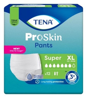 TENA ProSkin Super XL 96 Stück (8x12) Inkontinenzslips Stark Saugstark Diskret