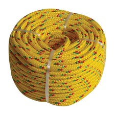 Flechtleine Leine 4mm x 20m 16-fach geflochten Polypropylen Seil Schnur Tauwerk