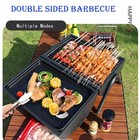 Two-side Portable Mini Barbecue Barrel BBQ Grill Charcoal Outdoor Garden Camping