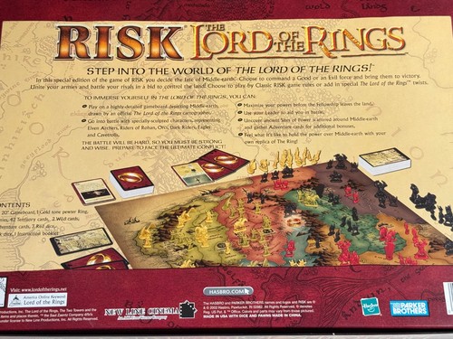 2002 Risk Lord Of The Rings Middle Earth Board Game Parker Bros Complete w ring - Picture 5 of 7