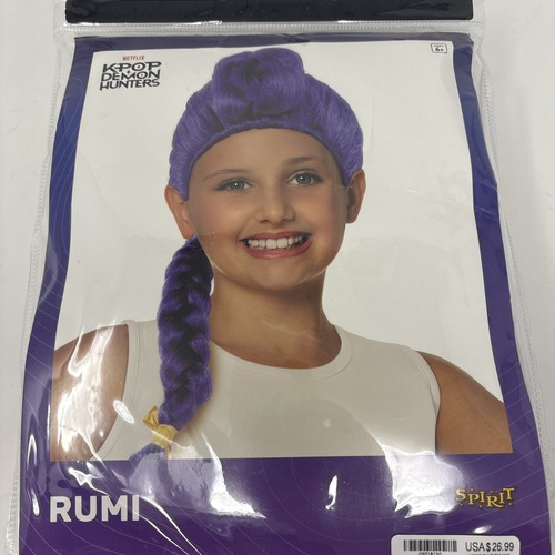 Spirit Halloween Kids Purple Rumi Wig KPop Demon Hunters OSFM