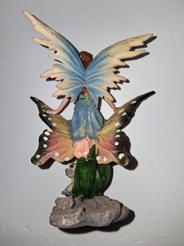 Feen Figuren mit Kunstkristallen 2er Set blau & rosa 4" Mythical Resin - Bild 12 von 12