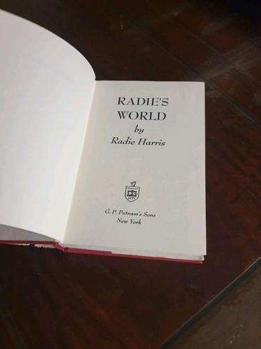 Vintage Radie's World by Radie Harris ~ 1st Edition USA Hardcover DJ ~ HOLLYWOOD - Picture 4 of 12