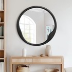  Wall Mirror Modern Decorative Mirror Hanging Round Style for 24"L x 24"W Black