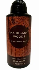 Bath  Body Works MAHOGANY WOODS Men's Body Spray  3.7 oz. RETIRED