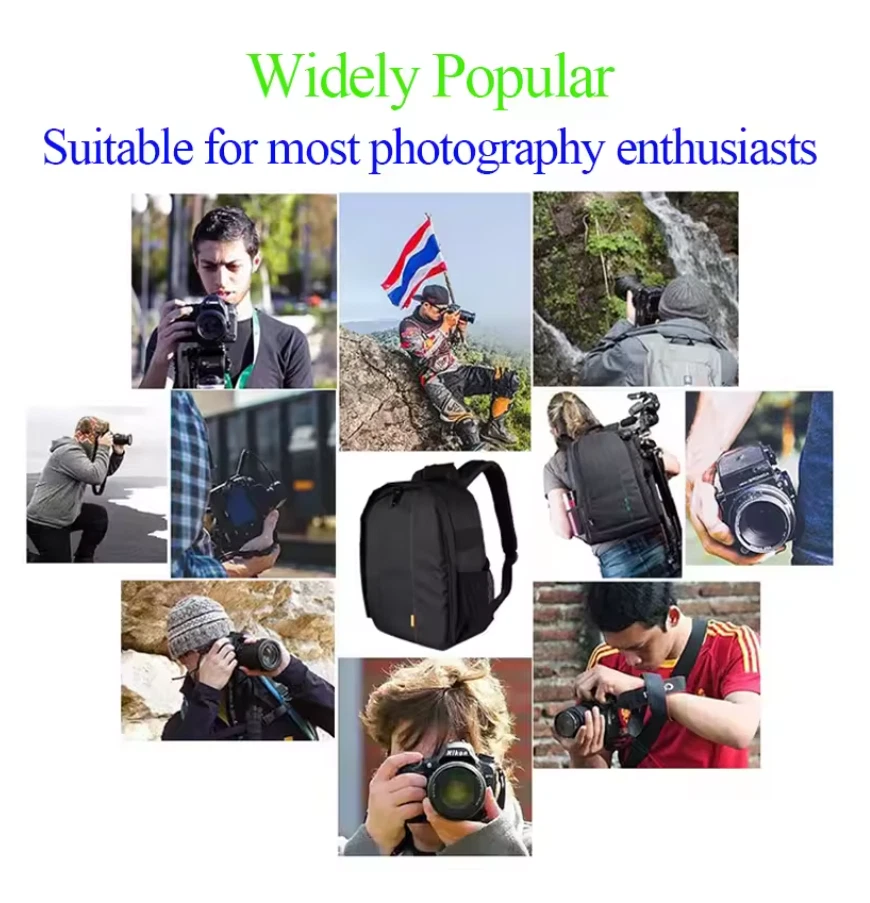 Mochila para cámara Bolso de hombro Estuche para Canon Nikon Sony DSLR Digital Impermeable Foto 3 de 3