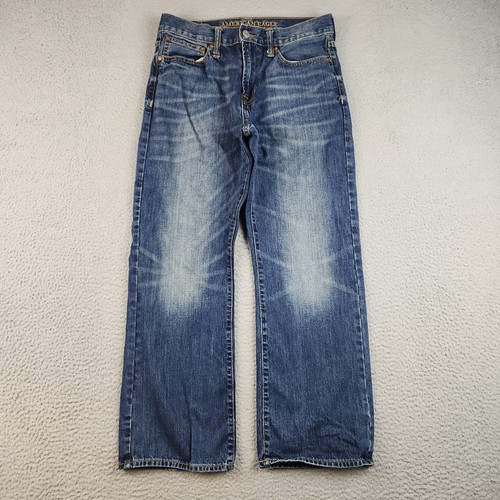 American Eagle Jeans Herren 31x30 Blau Denim Bootcut Relaxed Faded Dark Cowboy