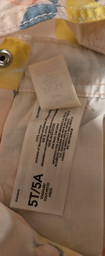 OshKosh B'gosh Toddler Girls' Lemon Shortalls - Pink Yellow - Size 5T NEW!! - Picture 5 of 5