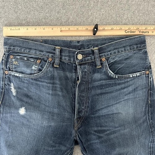 RRL Double RL Jeans Mens 32x30 Straight Leg Selvedge Denim Made USA Japan Fabric - Picture 11 of 12
