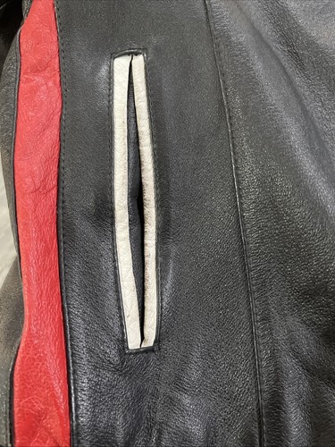 Chaqueta Bomber Motocicleta De Colección Fase 2 Cuero Bandera Americana EE. UU. Para Hombre Talla L - Imagen 9 de 12