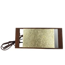 Vtg Tricolator HT 610A Warming Tray Hot Plate Gold Rectangle Walnut Handles MCM