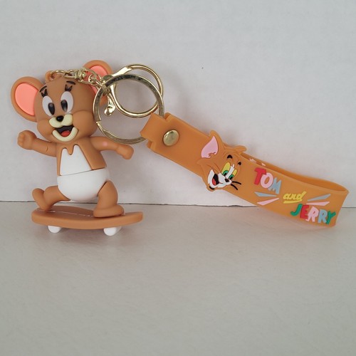 Tom and Jerry Keychain Keyring Key Chain Fob Charm w/ Lanyard Anime Cartoon 3-D - Picture 12 of 23