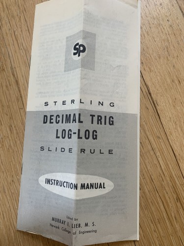Vintage 1965 No 594 Sterling Decimal Trig Log-Log Rechenschieber mit Etui Made in USA - Bild 7 von 7