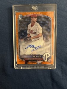 Mick Abel 2025 Topps Bowman Chrome Orange Mojo Auto 22/25🔥🔥🔥