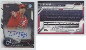 2016 Bowman Draft Chrome Draft Pick Auto Dane Dunning #CDA-DD Auto
