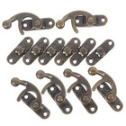  6 PCS Vintage Horn Hook Lock Antique Hasp Clasp Latch Cabinet Latches