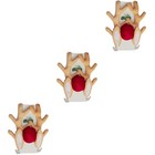 3 Pack Car Antler Ears Christmas Antlers Decoration Reindeer Nose