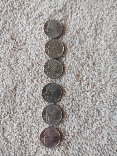 2022-23 American Quarter Error Lot, Die Chip Errors, 6 Coin Lot - Bild 2 von 7