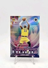 2023-24 NBA Hoops Premium Stock LeBron James Hoopla Silver Prizm #10 Lakers