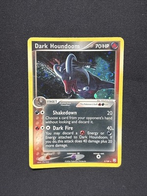 Pokemon Dark Houndoom EX Team Rocket Returns 5/109 Reverse Holo SWIRL - HP