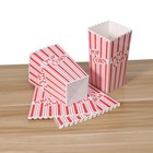 6PCS Plus Size Stripes Popcorn Treat Boxes Paper Popcorn Boxes for Party - Red