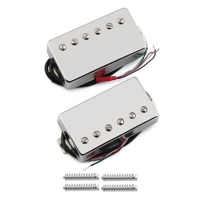 FLEOR Chrome Alnico 5 Humbucker Pickup SG LP Guitar Neck +Bridge 14-15K Pickup