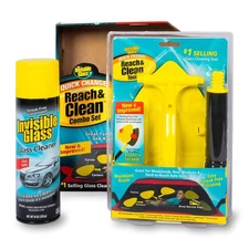 Invisible Glass Windshield Cleaner Kit with Extendable Handle & Microfibers