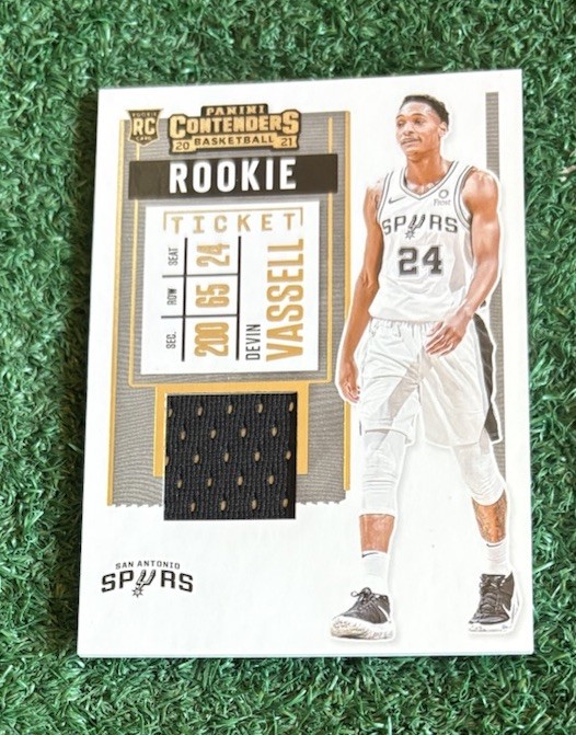 DEVIN VASSELL - 2020-21 CONTENDERS ROOKIE TICKET SWATCH ROOKIE CARD #RS-DVS  NBA