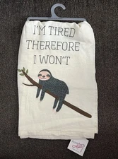 Primitives by Kathy Dish Towel ‘ Sloth Theme’ Towel