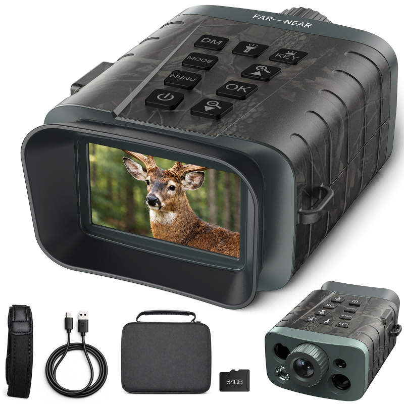 Night Vision Binoculars-Night Vision Goggles with Rangefinder 4K