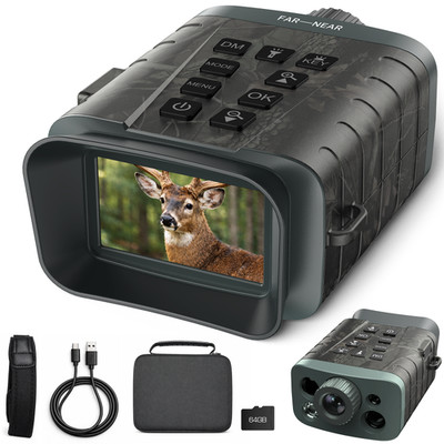 Night Vision Binoculars-Night Vision Goggles with Rangefinder 4K