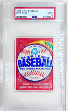 1988 O.P.C. BASEBALL WAX PACK SA 9 MINT FRENCH AND ENGLISH VERSION PSA ENCASED