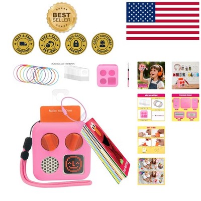 Stylish Pink YOTO Mini Player Accessory Bundle with 100 Card Holders & 10 Rings