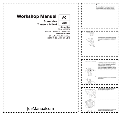 Volvo Penta SX-M DP-SMSMTDSMTD1 Sterndrive Transom Shield Workshop Manual - Picture 1 of 1