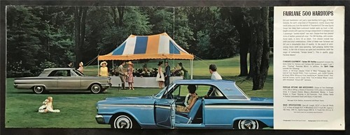 FORD FAIRLANE Car Range CANADA Sales Brochure 1963 500 WAGONS - Picture 3 of 4