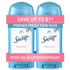 Secret Antiperspirant and Deodorant for Women, 24hr Sweat & Odor Protection, ...