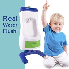 Flushable Toddler Urinal Adjustable Height Potty Training Urinal Boys 18M to 4Y